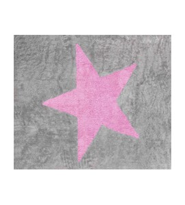 Alfombra estela gris/rosa