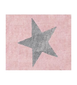 Alfombra estela rosa/gris